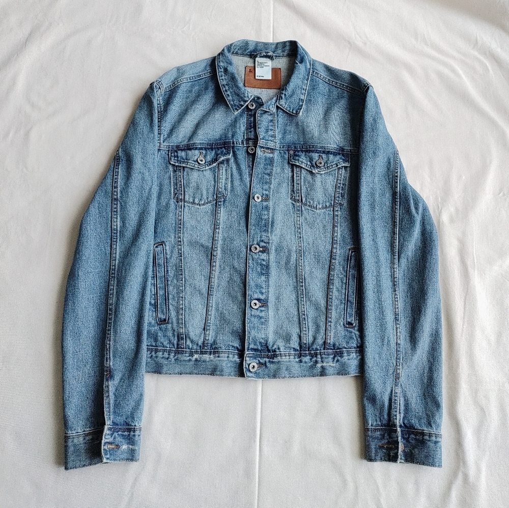 H&M Man's Denim Jacket Blue size XL
